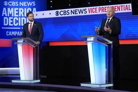 JD Vance reminds CBS moderators of debate rules after they try .